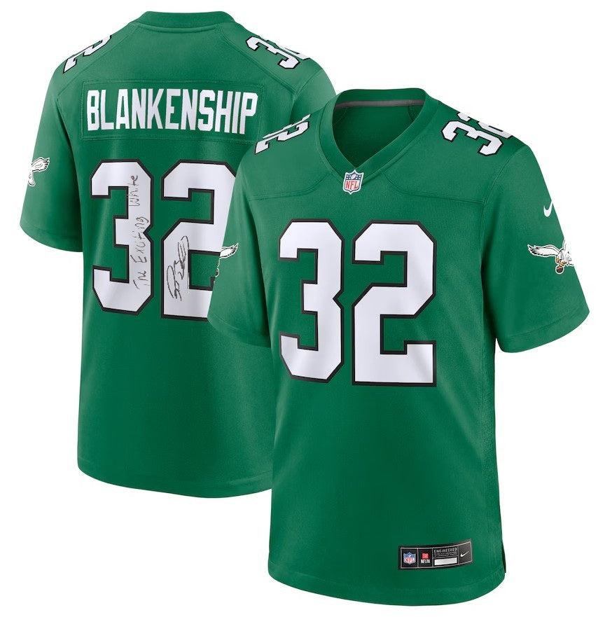 Reed Blankenship Philadelphia Eagles Autographed Alternate Football Jersey - The Exciting White