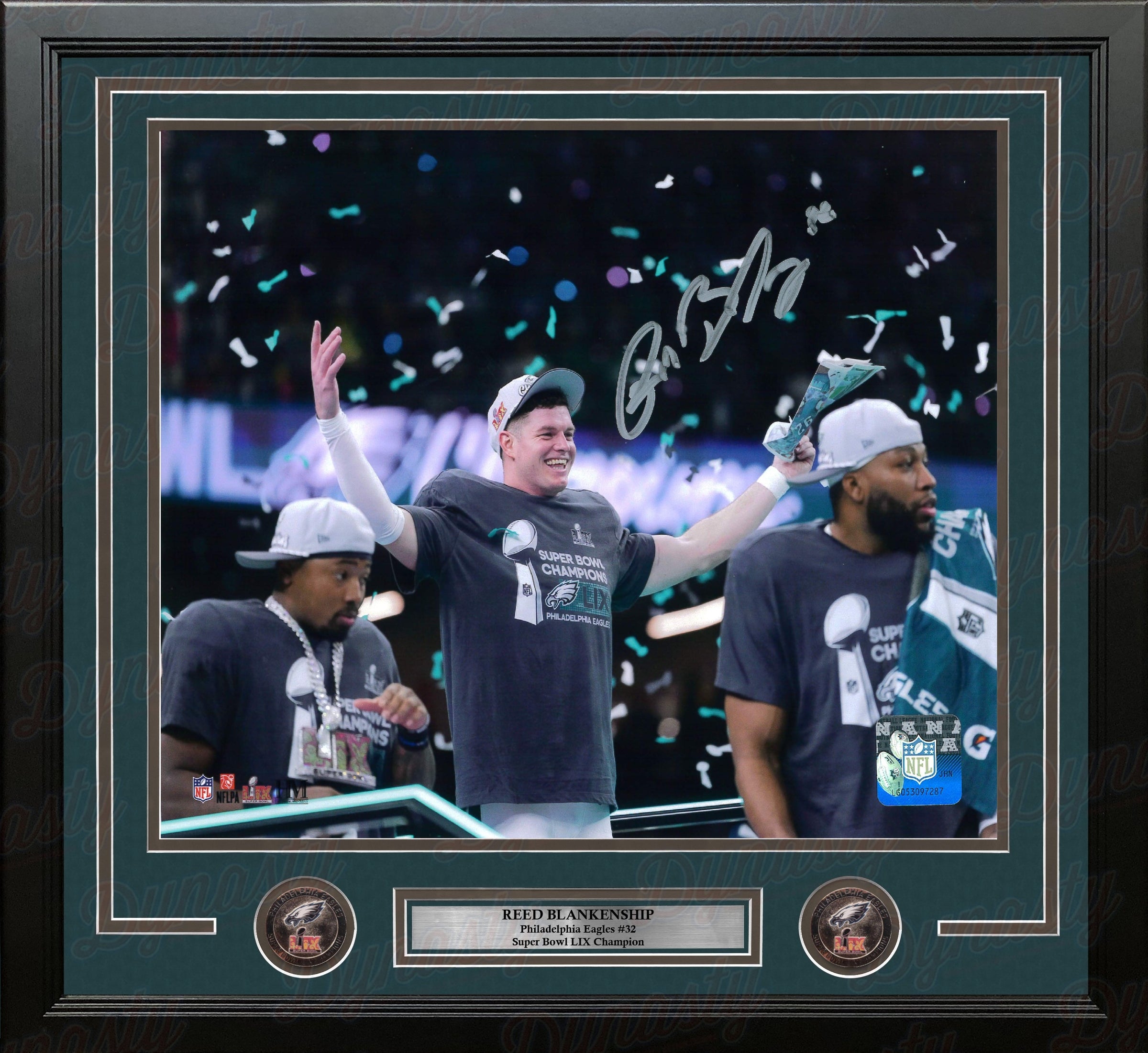 Reed Blankenship Super Bowl LIX Celebration Philadelphia Eagles Autographed 11" x 14" Framed Photo