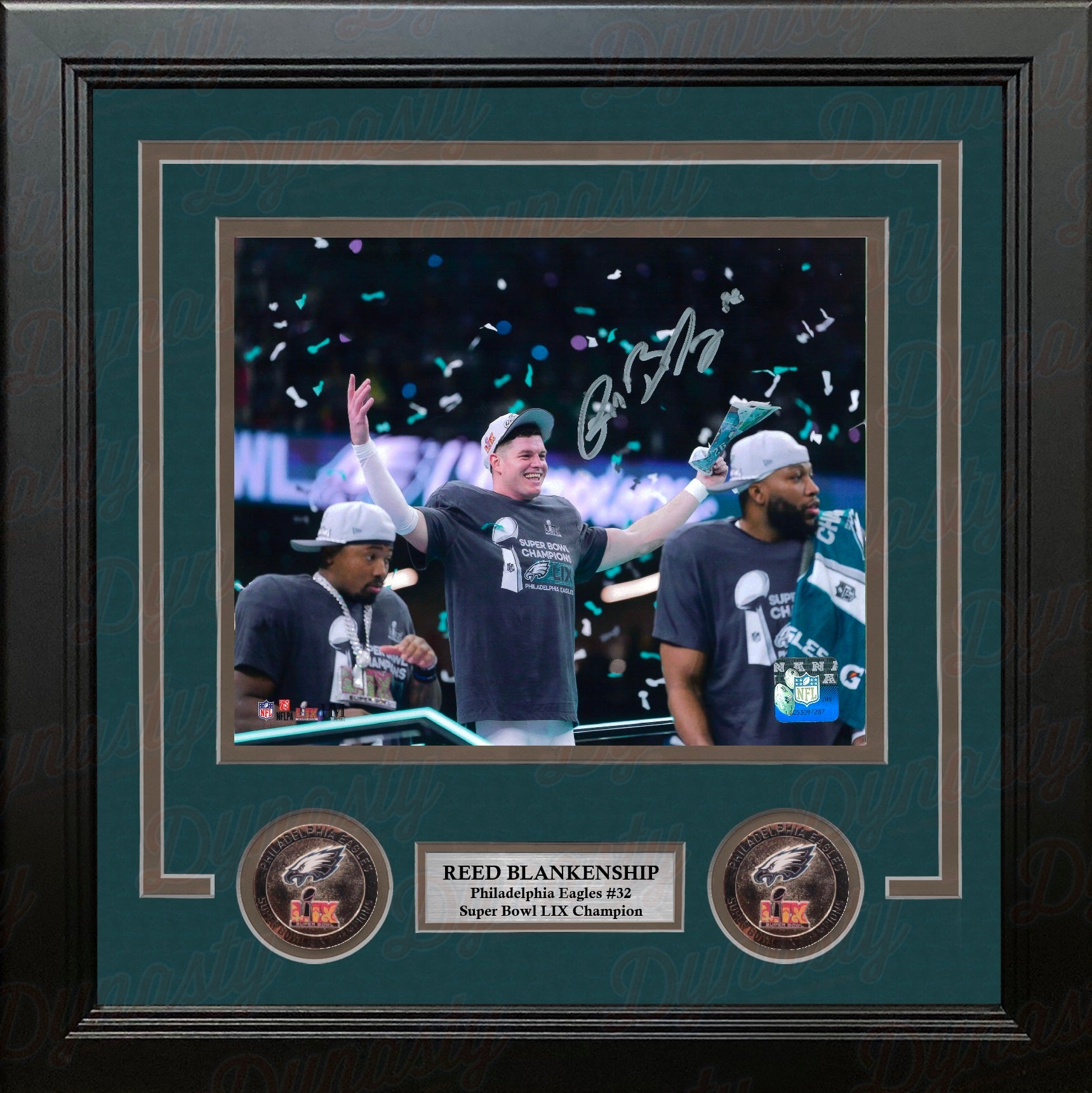 Reed Blankenship Super Bowl LIX Celebration Philadelphia Eagles Autographed 8" x 10" Framed Photo