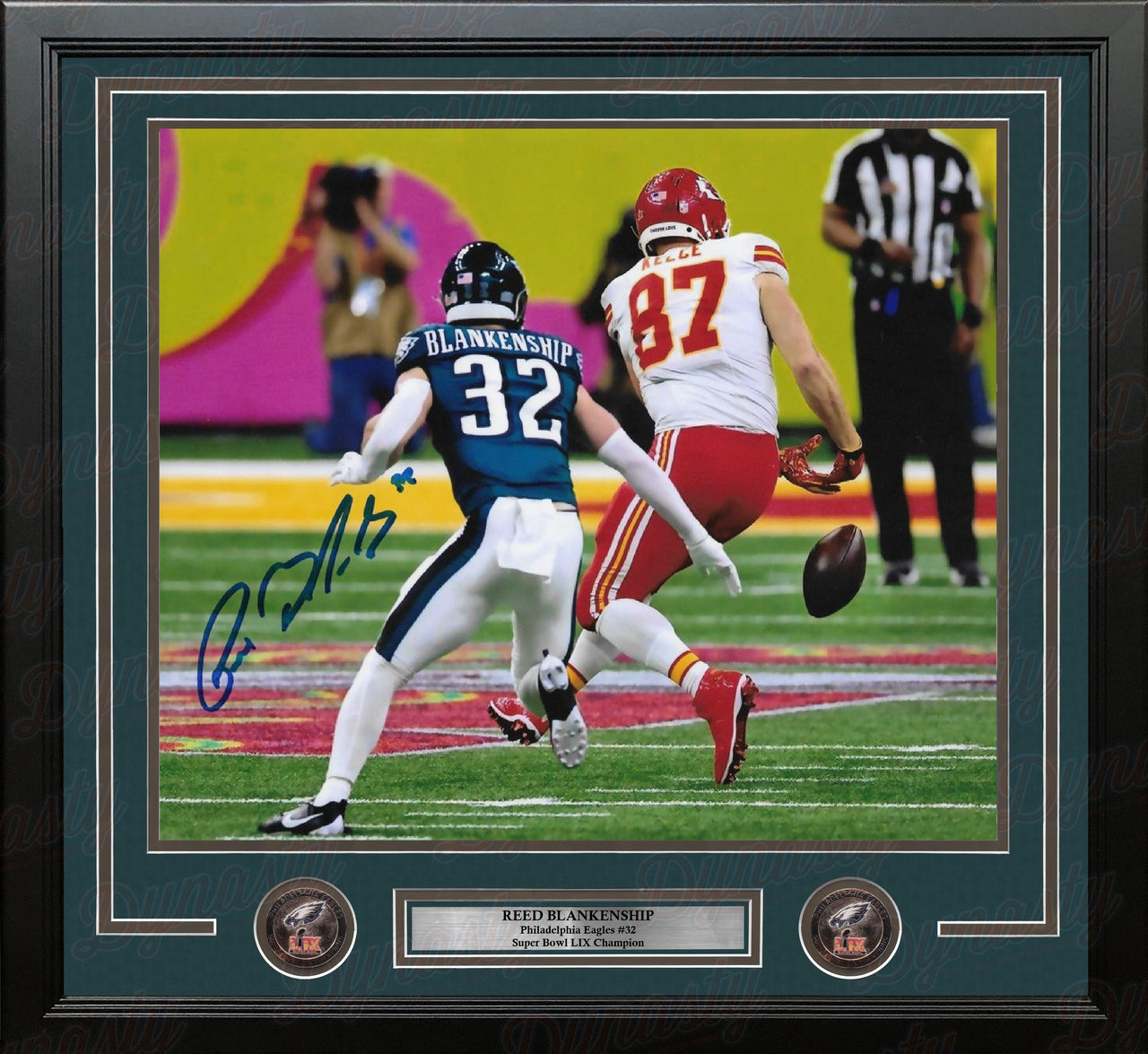 Reed Blankenship Super Bowl LIX v. Kelce Philadelphia Eagles Autographed 11" x 14" Framed Photo