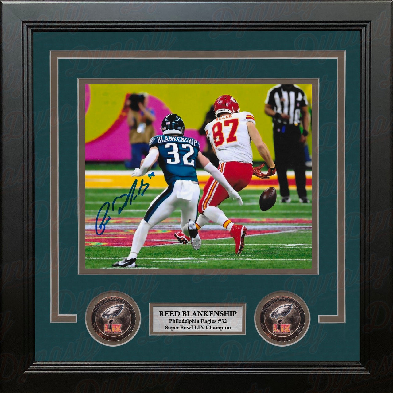 Reed Blankenship Super Bowl LIX v. Kelce Philadelphia Eagles Autographed 8" x 10" Framed Photo