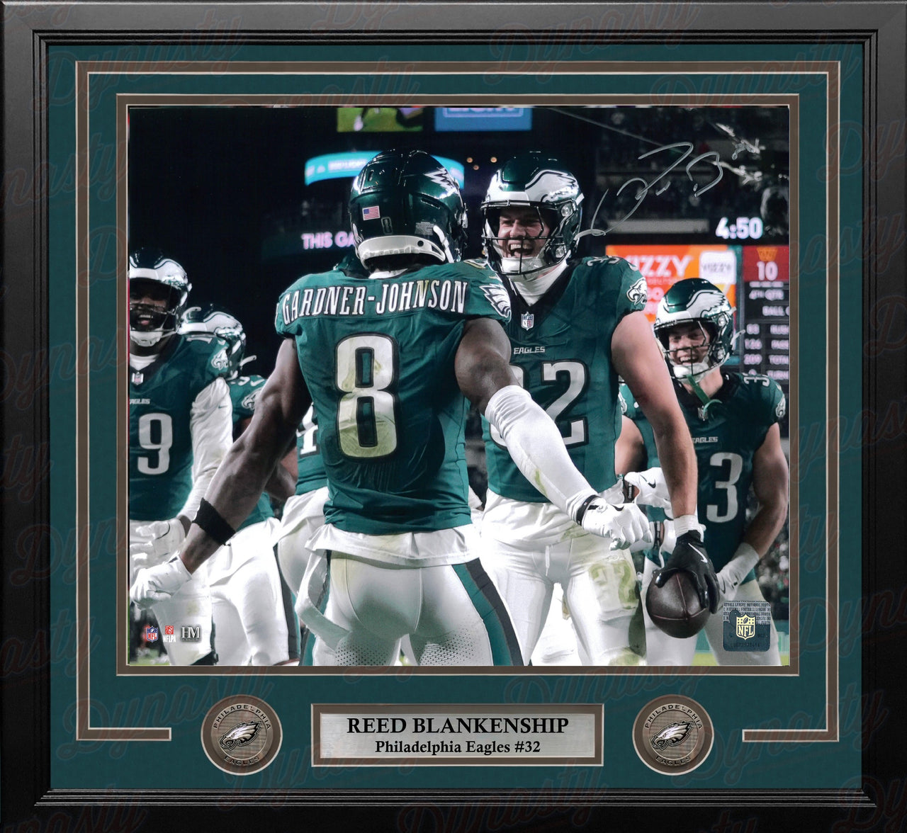 Reed Blankenship with CJGJ Philadelphia Eagles Autographed 16" x 20" Framed Football Photo