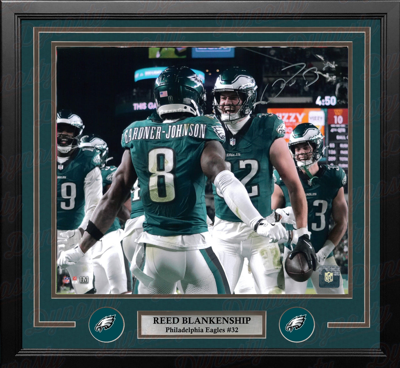 Reed Blankenship with CJGJ Philadelphia Eagles Autographed 11" x 14" Framed Football Photo