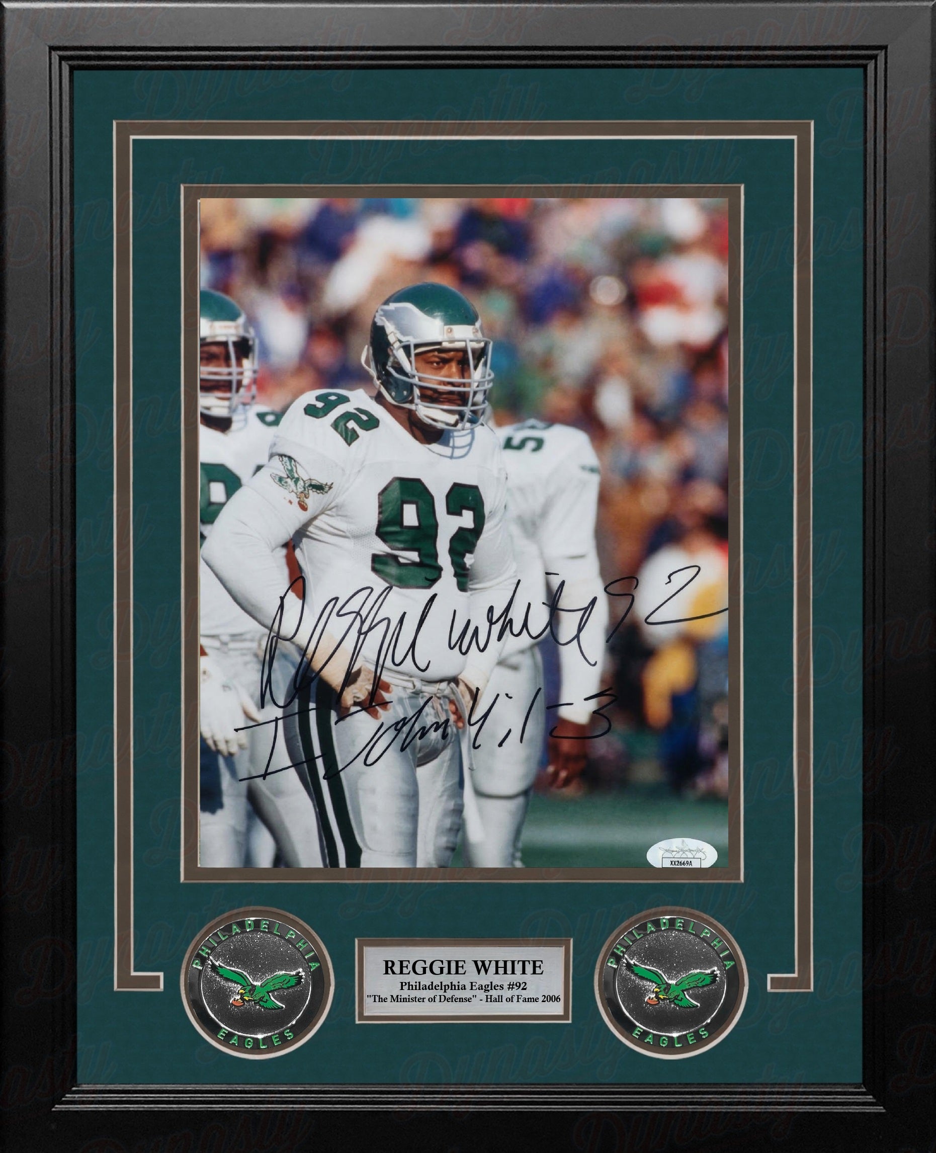 Reggie White on the Field Philadelphia Eagles 8" x 10" Framed Football Photo