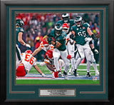 Saquon Barkley Super Bowl LIX Action Philadelphia Eagles 11" x 14" Framed Football Photo - Dynasty Sports & Framing 
