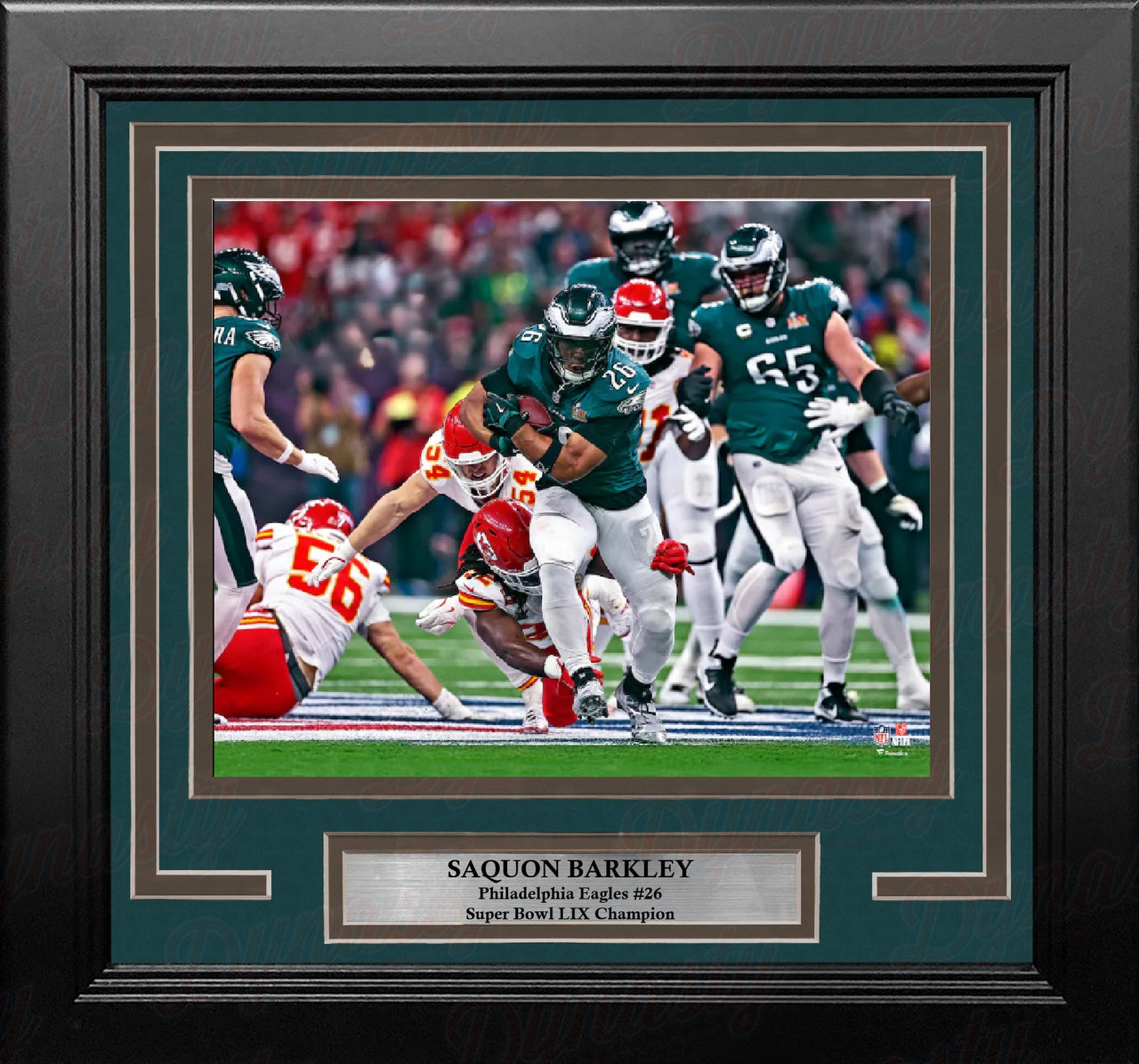 Saquon Barkley Super Bowl LIX Action Philadelphia Eagles 8" x 10" Framed Football Photo