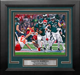 Saquon Barkley Super Bowl LIX Action Philadelphia Eagles 8" x 10" Framed Football Photo - Dynasty Sports & Framing 