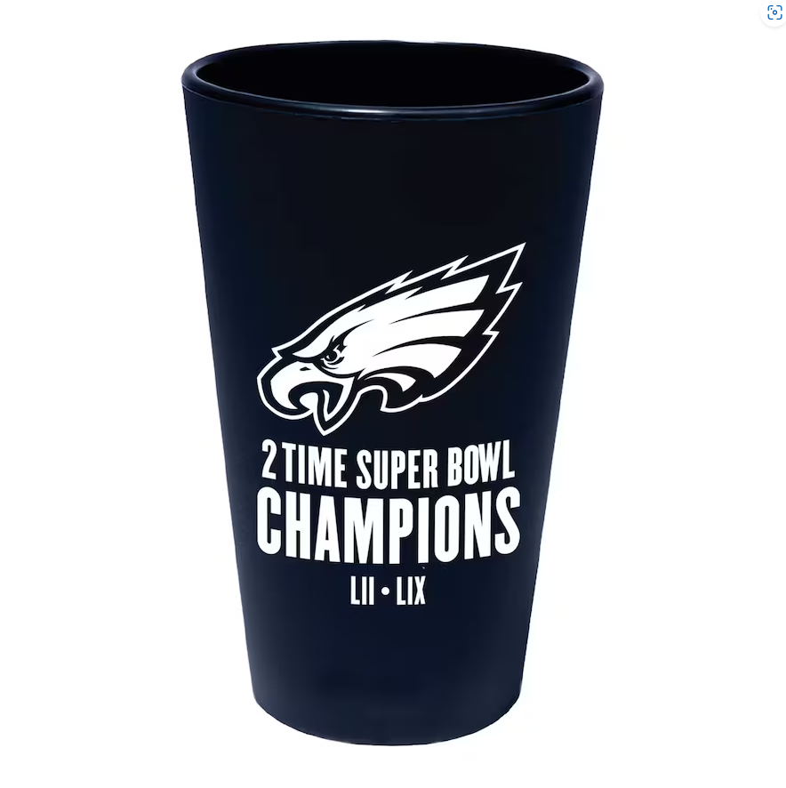 Philadelphia Eagles Super Bowl LIX Champions Silicone Pint Glass