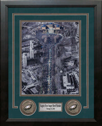 Philadelphia Eagles Super Bowl LII Champions Parade NFL Football Framed and Matted Photo