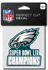 Philadelphia Eagles Super Bowl LIX Champions 4" x 4" Decal | Eagles Car ...