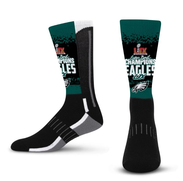 Philadelphia Eagles Super Bowl LIX Champions Phenom Curve Socks