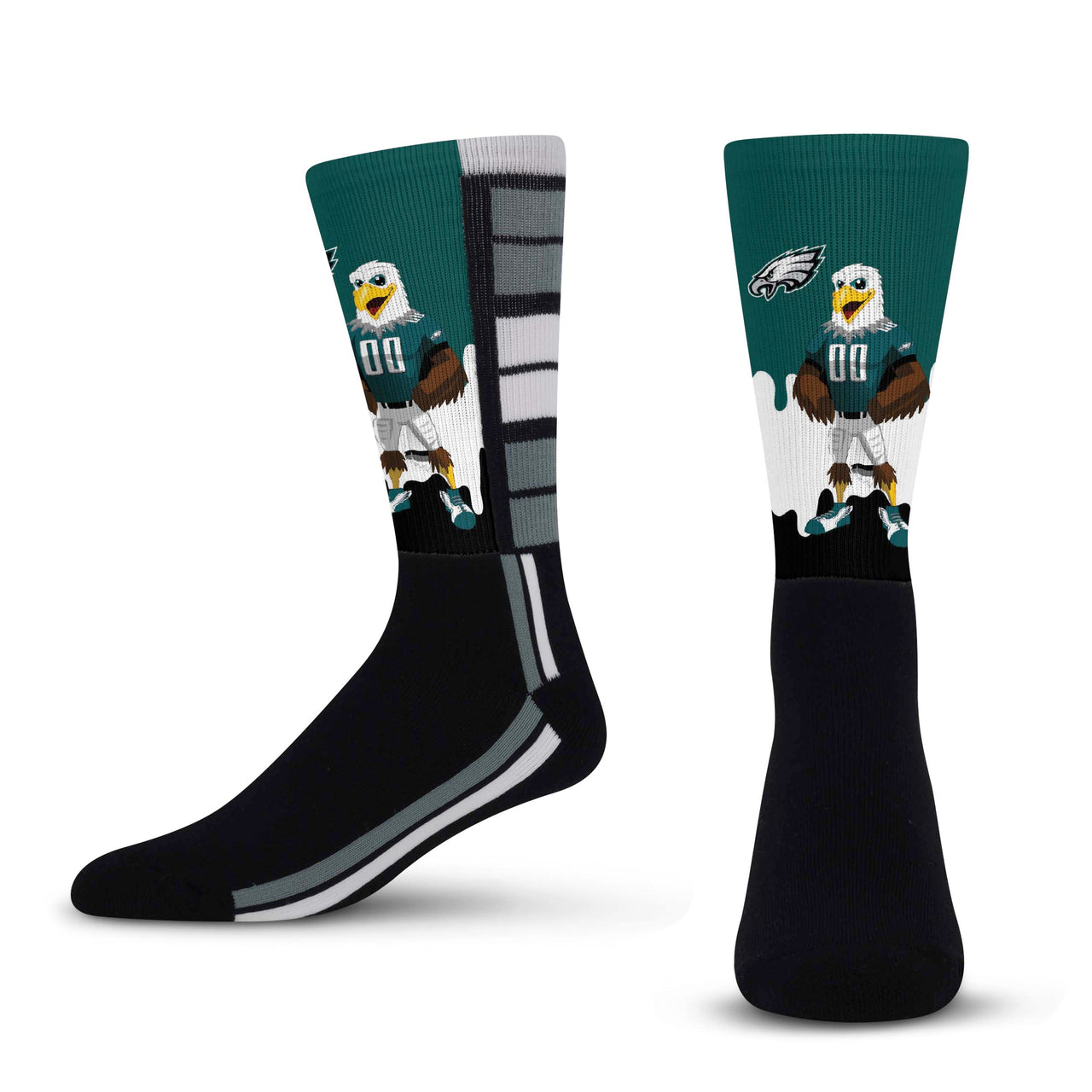 Swoop Philadelphia Eagles Mascot Drip Socks