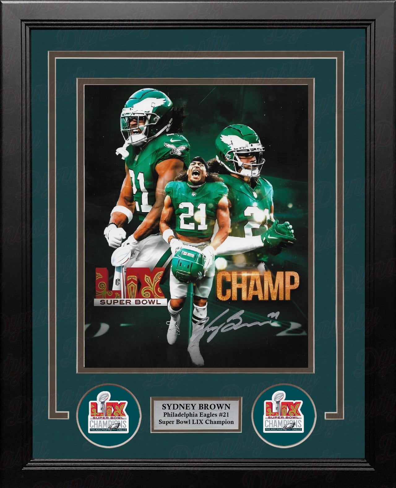 Sydney Brown Super Bowl LIX Champions Philadelphia Eagles Autographed 8" x 10" Framed Collage Photo