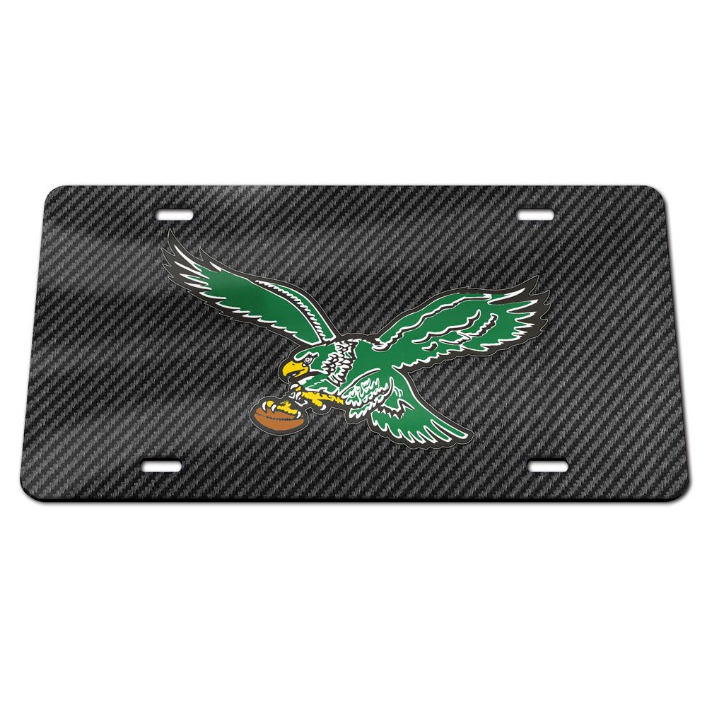 Philadelphia Eagles Throwback Laser Engraved Logo License Plate