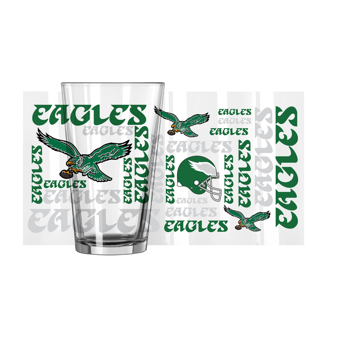 Philadelphia Eagles Throwback Spirit Pint Glass
