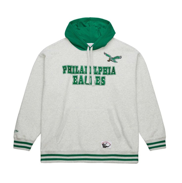 Philadelphia Eagles Mitchell & Ness Men's NFL Off Season Fleece Hoodie Vintage Logo Sweatshirt