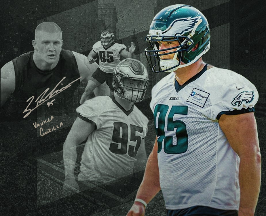 Ty Robinson Philadelphia Eagles Autographed 16" x 20" Collage Football Photo - Vanilla Gorilla