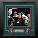 Vic Fangio Super Bowl LIX Philadelphia Eagles Autographed 8" x 10" Framed Football Photo - Dynasty Sports & Framing 