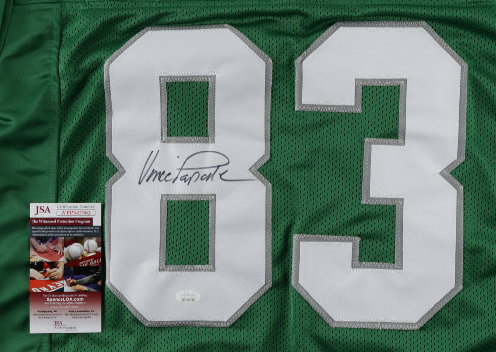 Vince Papale Philadelphia Eagles Autographed Kelly Green Throwback Jersey - JSA Authenticated