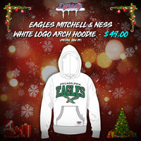 Philadelphia Eagles Mitchell & Ness White Logo Arch Hoodie