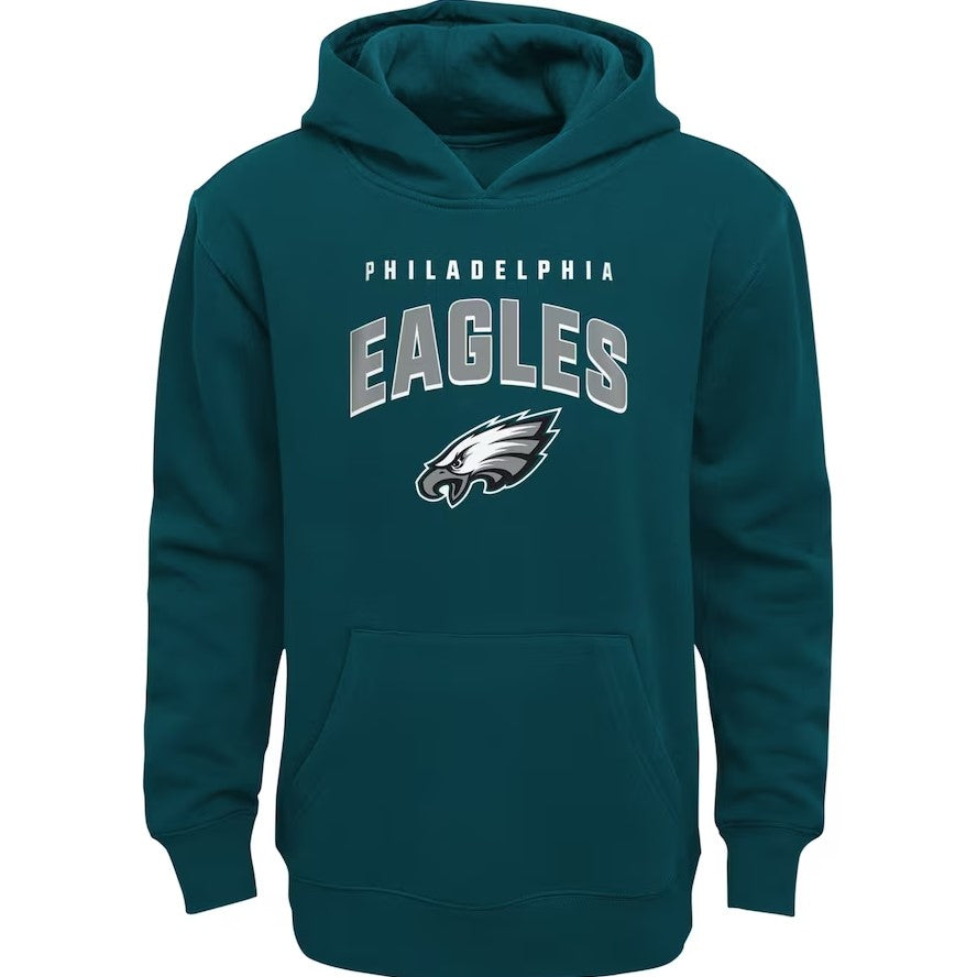 Philadelphia Eagles Youth Stadium Classic Pullover Hoodie - Midnight Green