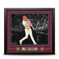 Edmundo Sosa Swing Autographed Philadelphia Phillies 8" x 10" Framed Blackout Baseball Photo