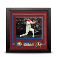 Carlos Estevez Kamehameha Pose Autographed Philadelphia Phillies 8" x 10" Framed Blackout Photo