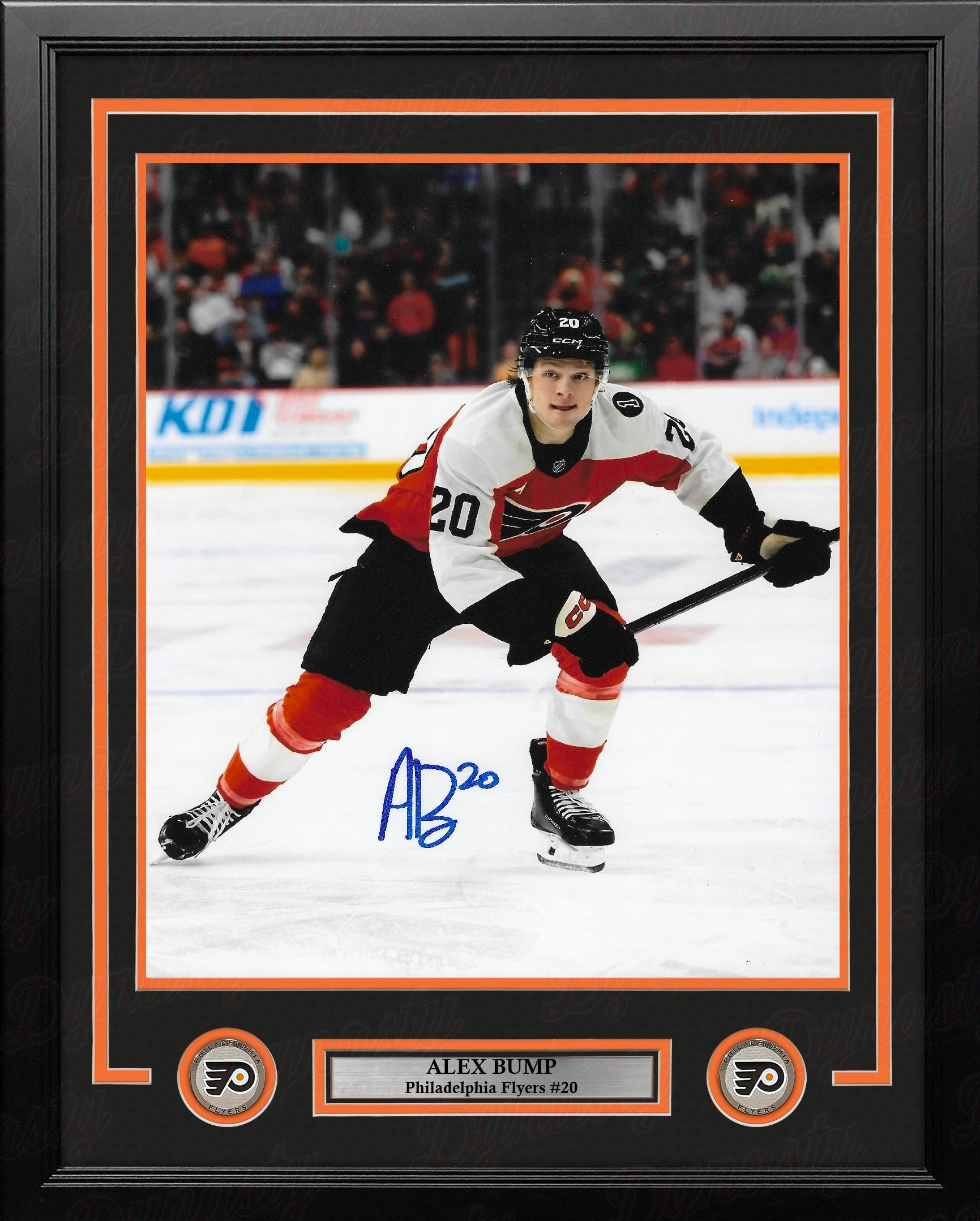 Alex Bump in Action Philadelphia Flyers Autographed 11" x 14" Framed Hockey Photo