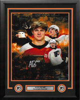 Alex Bump Philadelphia Flyers Autographed 11" x 14" Framed Collage Hockey Photo (Silver) - Dynasty Sports & Framing 