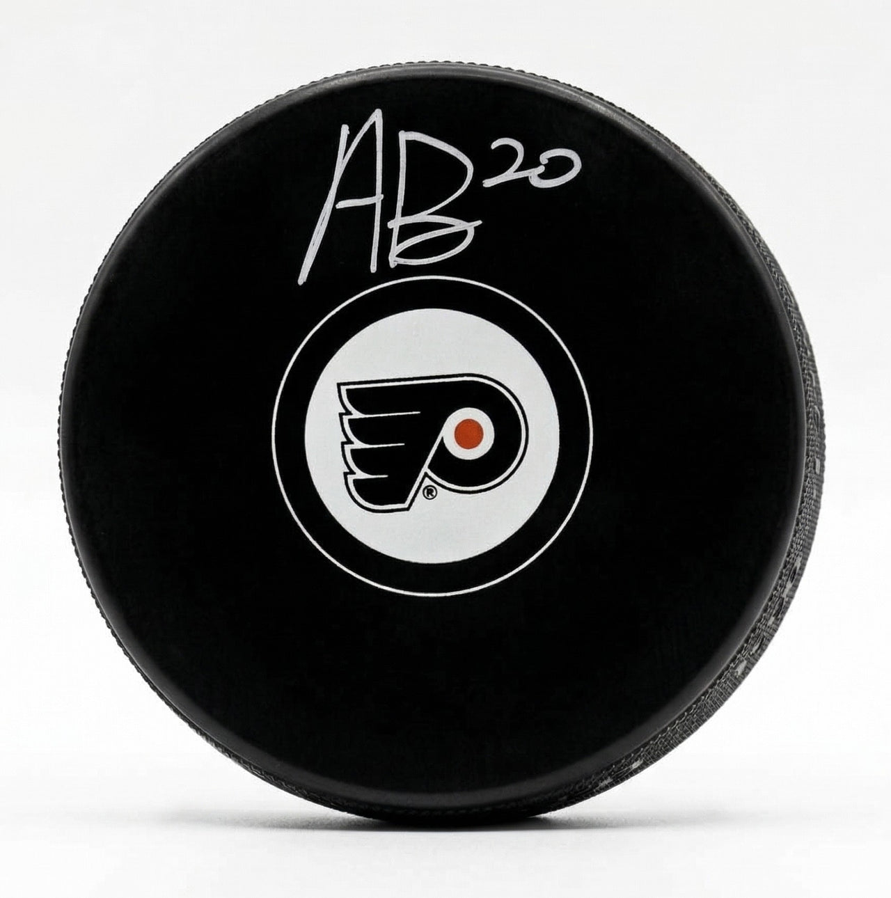 Alex Bump Philadelphia Flyers Autographed Logo Hockey Puck