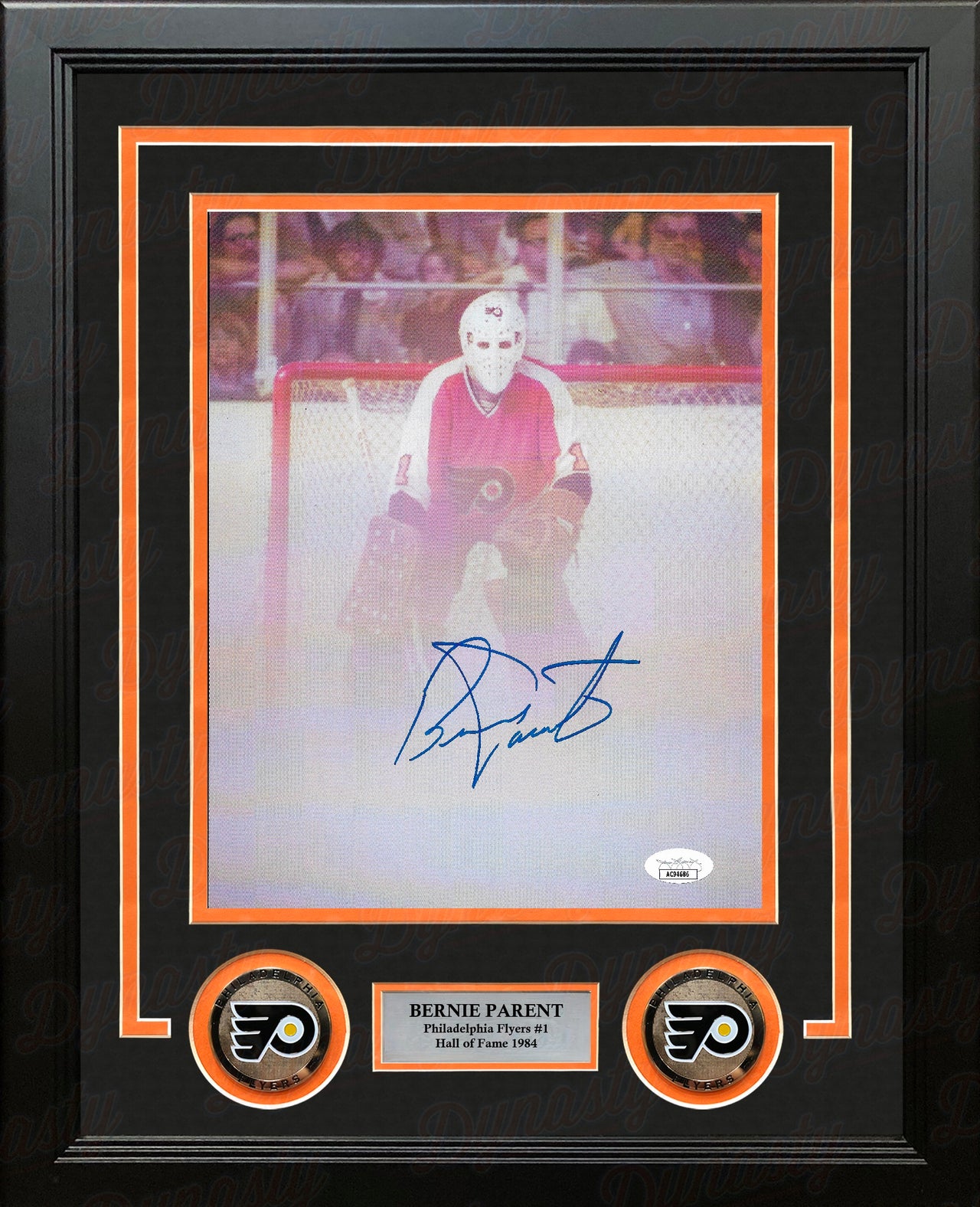 Bernie Parent Fog Game Philadelphia Flyers Autographed 8" x 10" Framed Hockey Photo