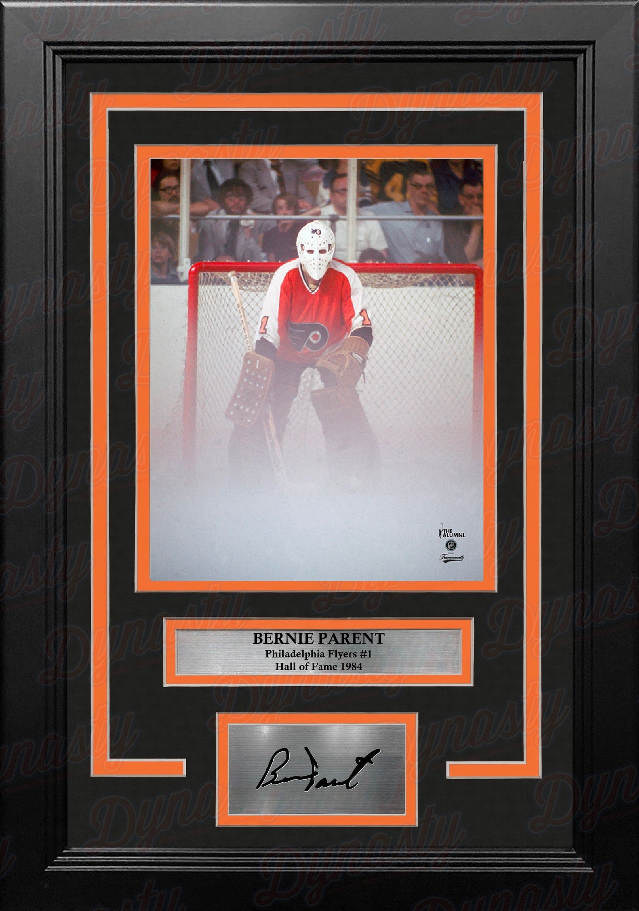 Bernie Parent Philadelphia Flyers Fog Game 11" x 14" Framed Hockey Photo with Engraved Autograph