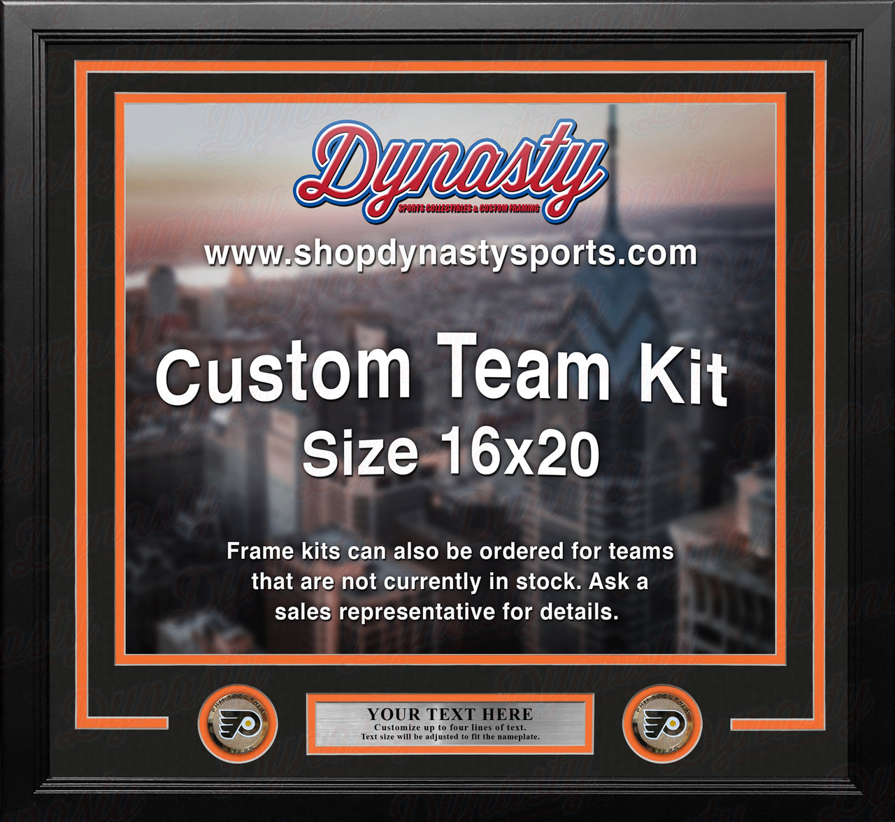 Philadelphia Flyers Custom NHL Hockey 16x20 Picture Frame Kit (Multiple Colors)