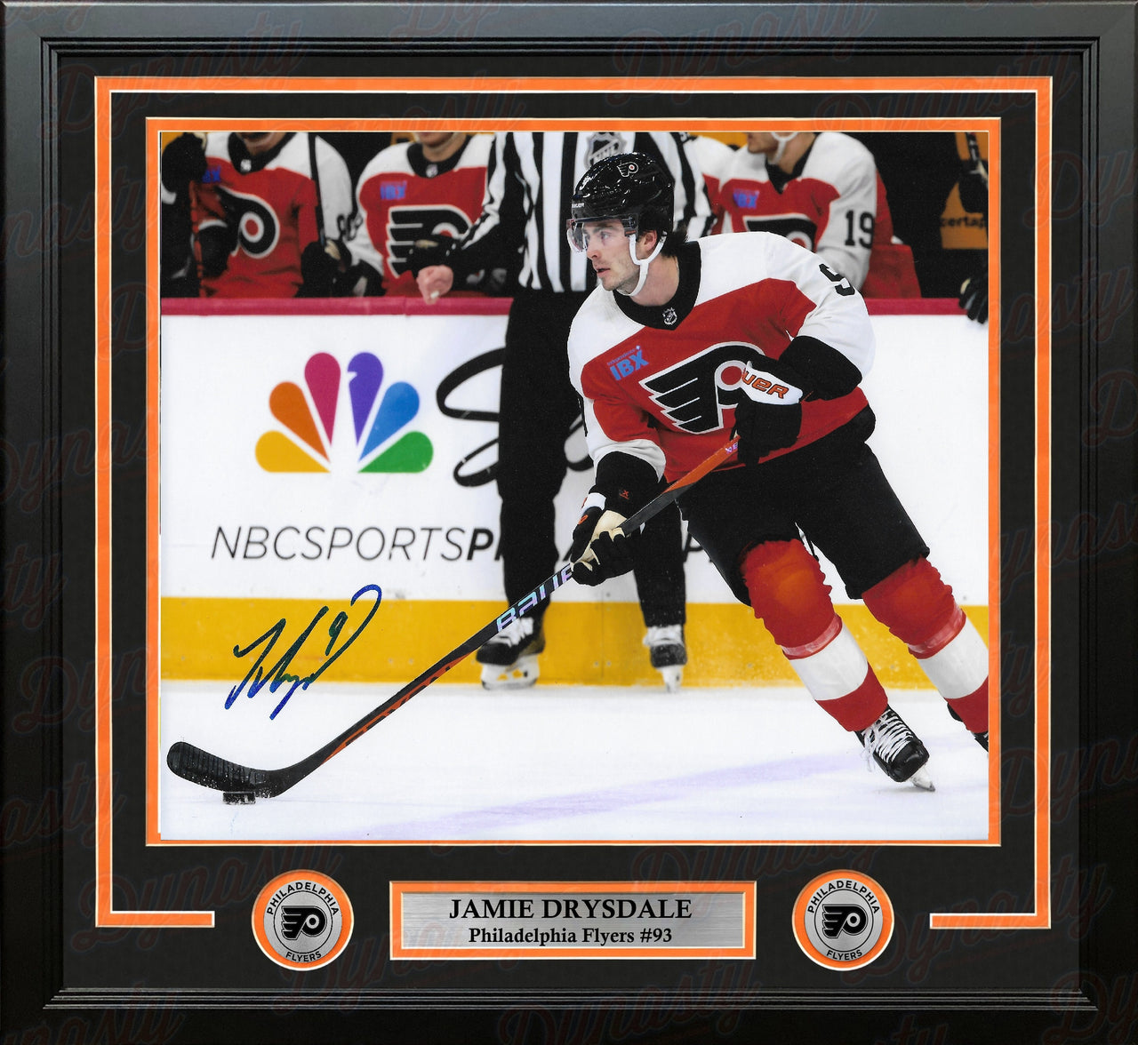 Jamie Drysdale Along the Boards Philadelphia Flyers Autographed 11" x 14" Framed Hockey Photo