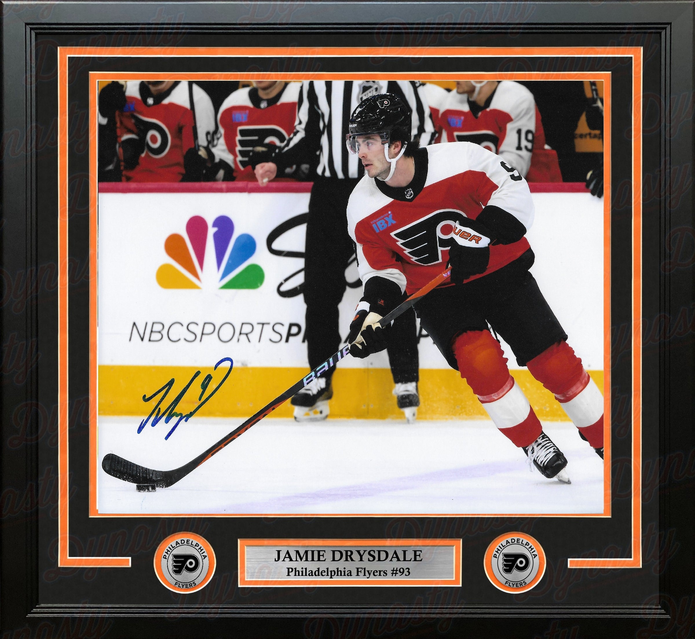 Jamie Drysdale Along the Boards Philadelphia Flyers Autographed 11" x 14" Framed Hockey Photo
