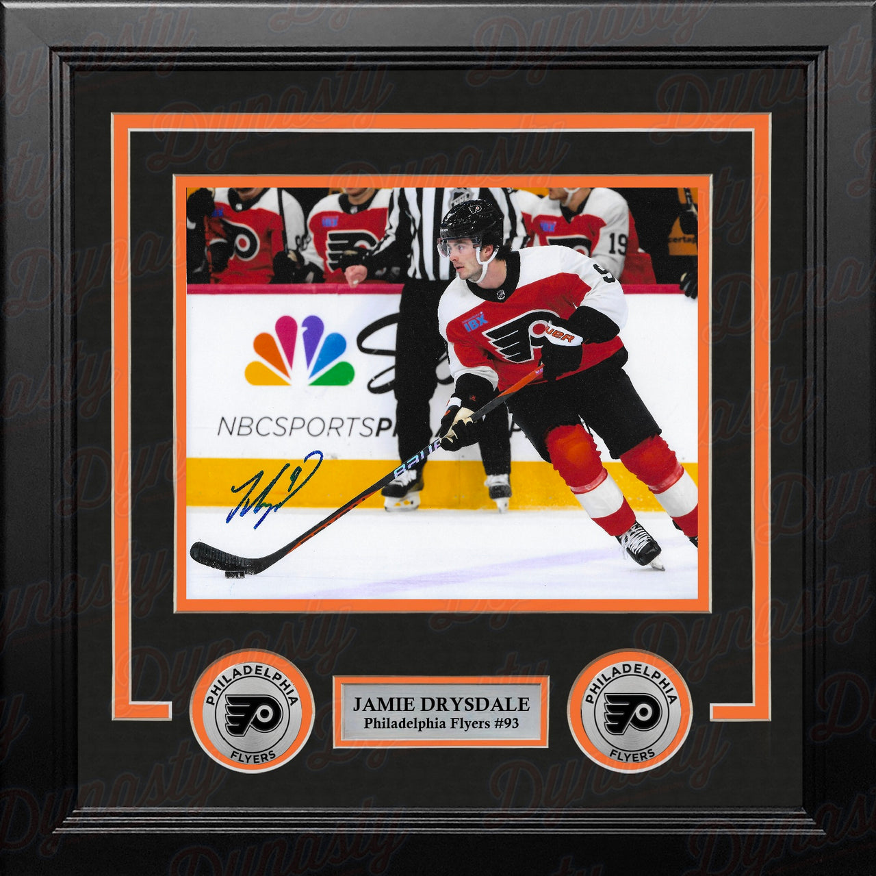 Jamie Drysdale Along the Boards Philadelphia Flyers Autographed 8" x 10" Framed Hockey Photo