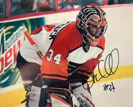 John Vanbiesbrouck in Action Philadelphia Flyers Autographed 8" x 10" Hockey Photo