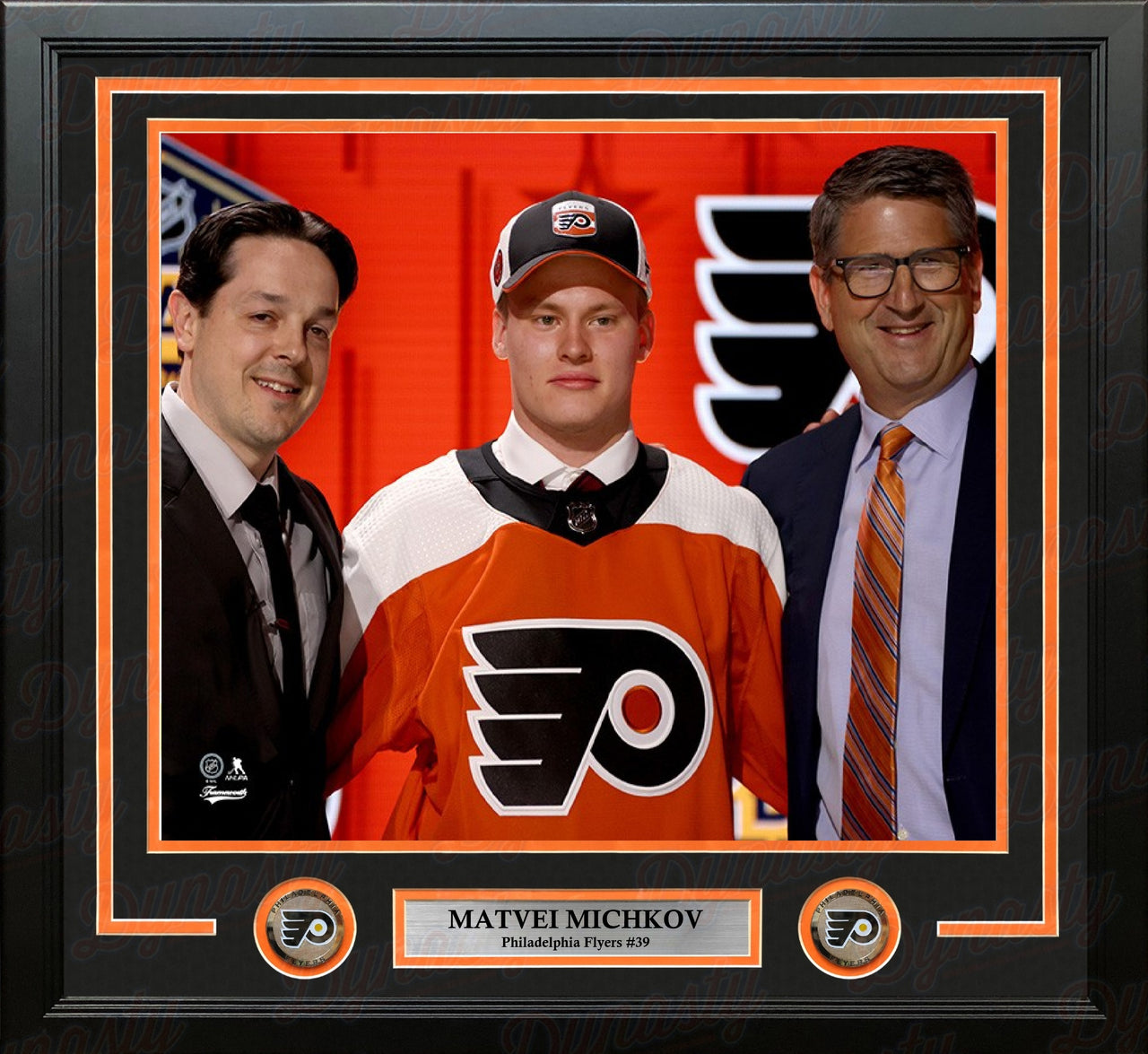 Matvei Michkov Philadelphia Flyers NHL Draft Night 11" x 14" Framed Hockey Photo