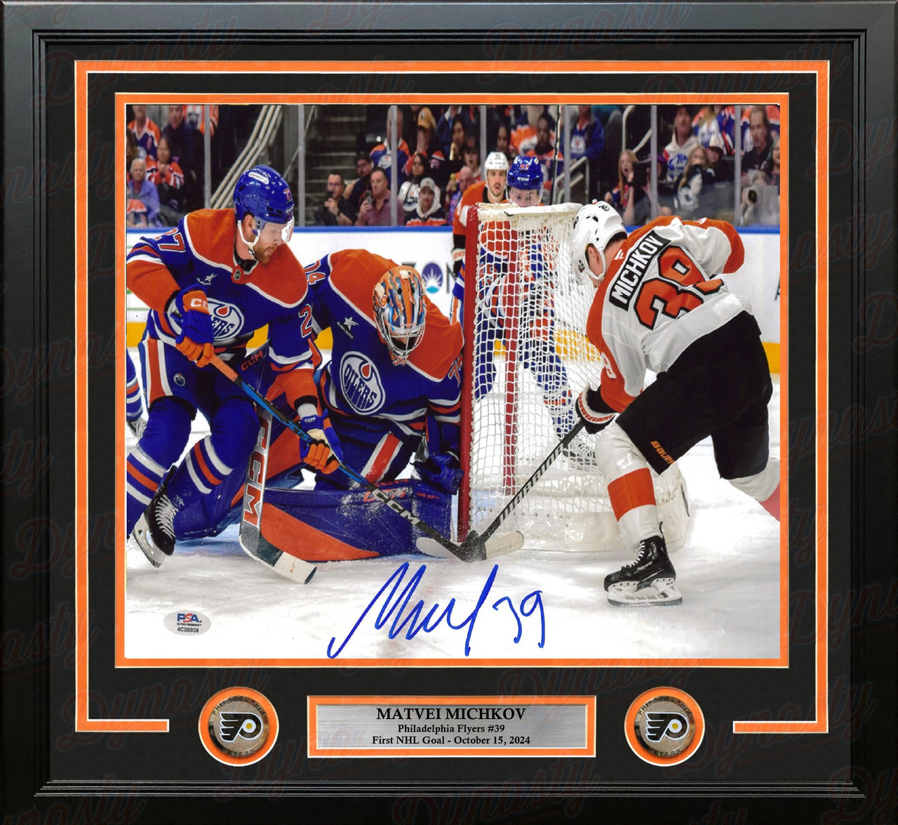 Matvei Michkov First NHL Goal Philadelphia Flyers Autographed 11" x 14" Framed Hockey Photo