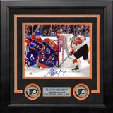 Matvei Michkov First NHL Goal Philadelphia Flyers Autographed 8" x 10" Framed Hockey Photo - Dynasty Sports & Framing 