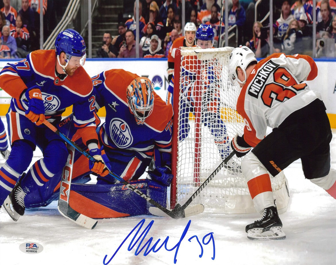 Matvei Michkov First NHL Goal Philadelphia Flyers Autographed 8" x 10" Hockey Photo