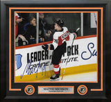Matvei Michkov Goal Celebration Philadelphia Flyers Autographed 11" x 14" Framed Hockey Photo - Dynasty Sports & Framing 