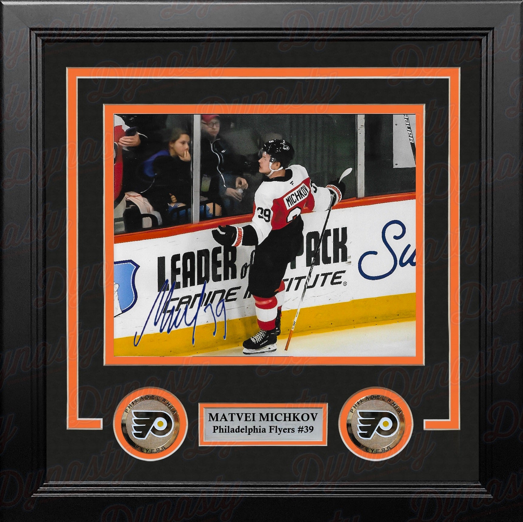 Matvei Michkov Goal Celebration Philadelphia Flyers Autographed 8" x 10" Framed Hockey Photo