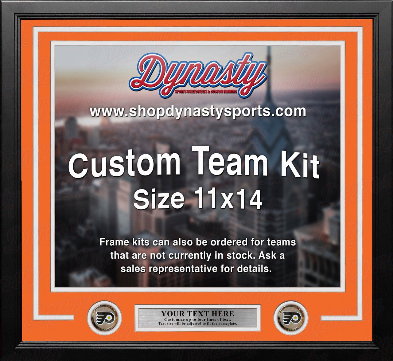 Philadelphia Flyers Custom NHL Hockey 11x14 Picture Frame Kit (Multiple Colors)