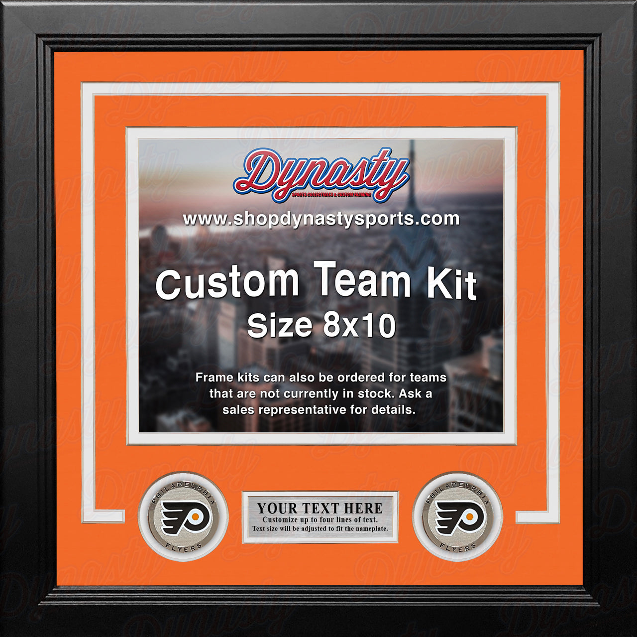 Philadelphia Flyers Custom NHL Hockey 8x10 Picture Frame Kit (Multiple Colors)