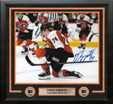 Owen Tippett Scream Autographed Philadelphia Flyers 11" x 14" Framed Hockey Photo - Dynasty Sports & Framing 