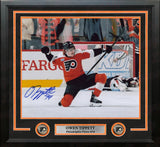 Owen Tippett in Orange Philadelphia Flyers Autographed 11" x 14" Framed Hockey Photo - Dynasty Sports & Framing 