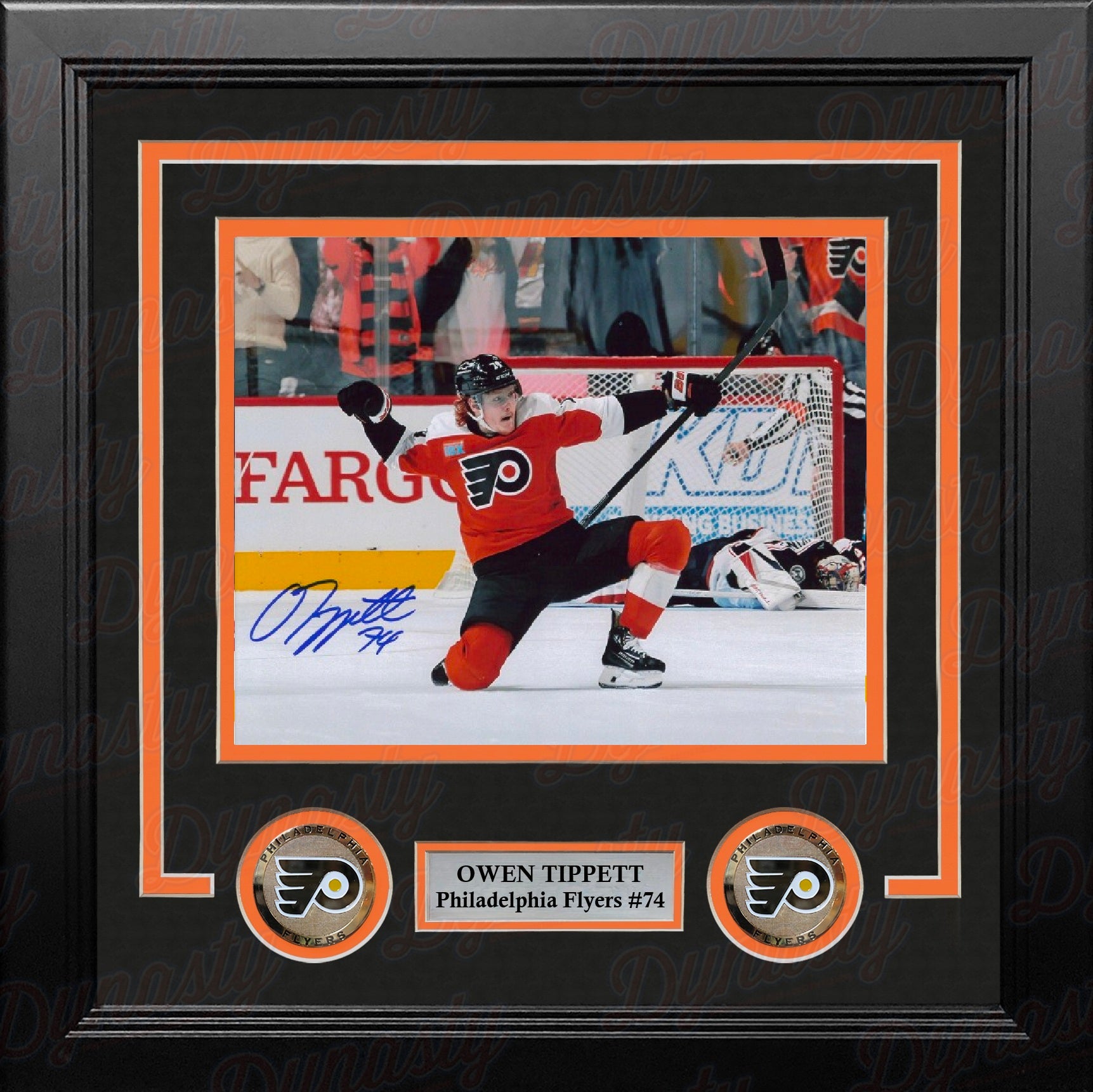 Owen Tippett in Orange Philadelphia Flyers Autographed 8" x 10" Framed Hockey Photo