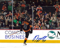 Owen Tippett in Black Philadelphia Flyers Autographed 8" x 10" Hockey Photo - Dynasty Sports & Framing 