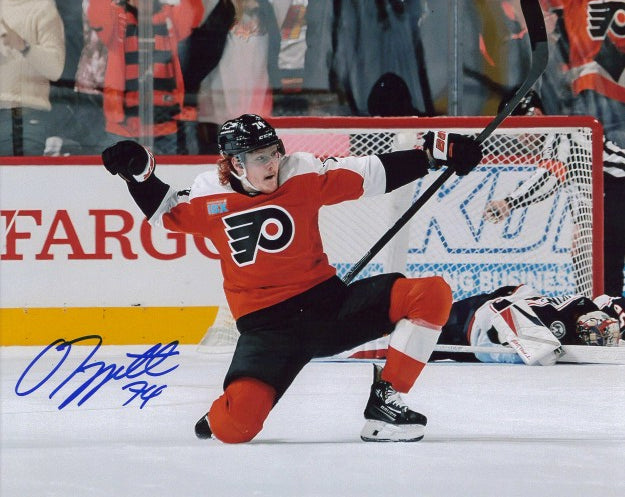 Owen Tippett in Orange Philadelphia Flyers Autographed 8" x 10" Hockey Photo